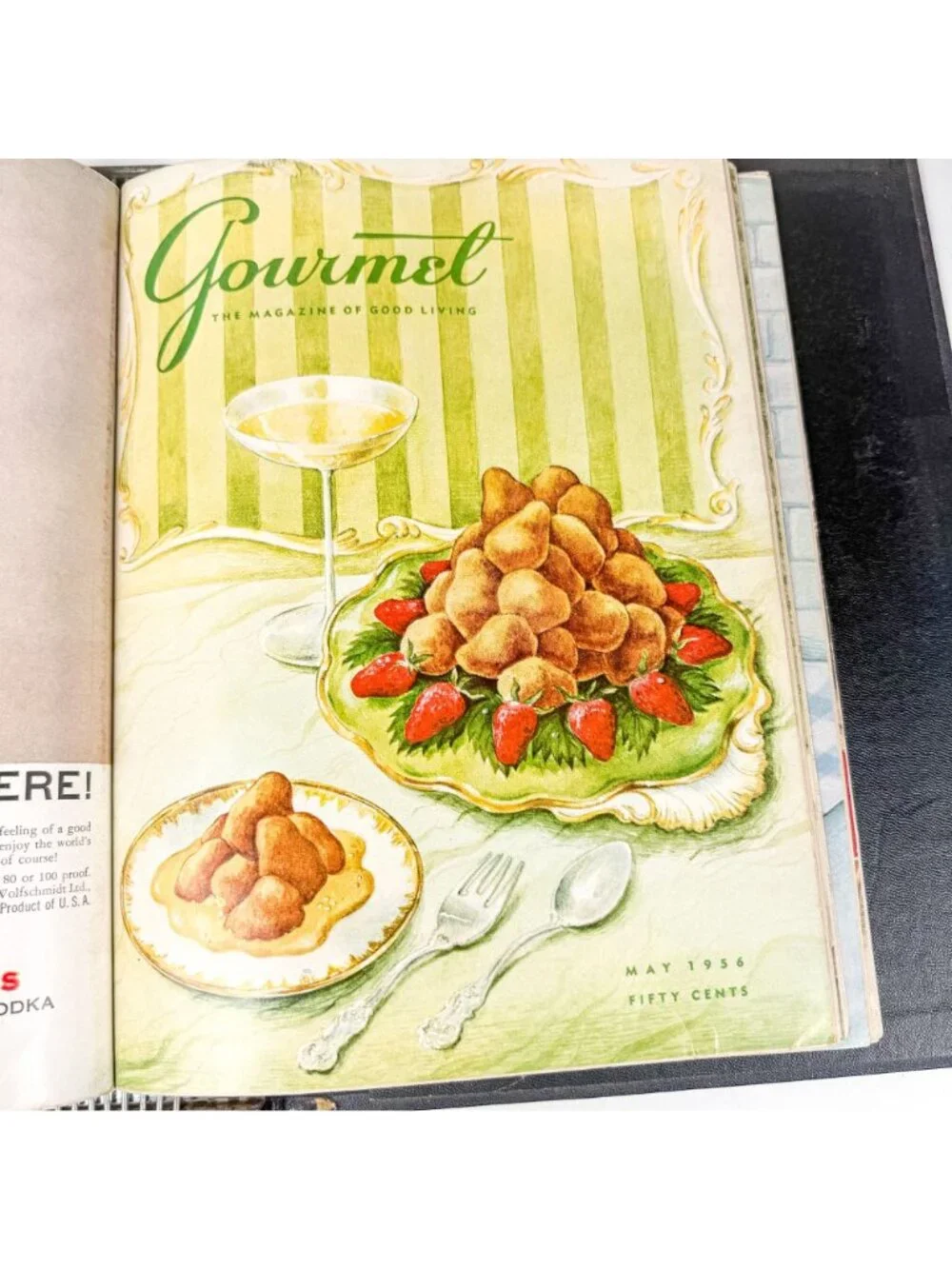 Gourmet The Magazine Of Good Living 8 Issues Jan-Aug 1956 Hardcover Folder